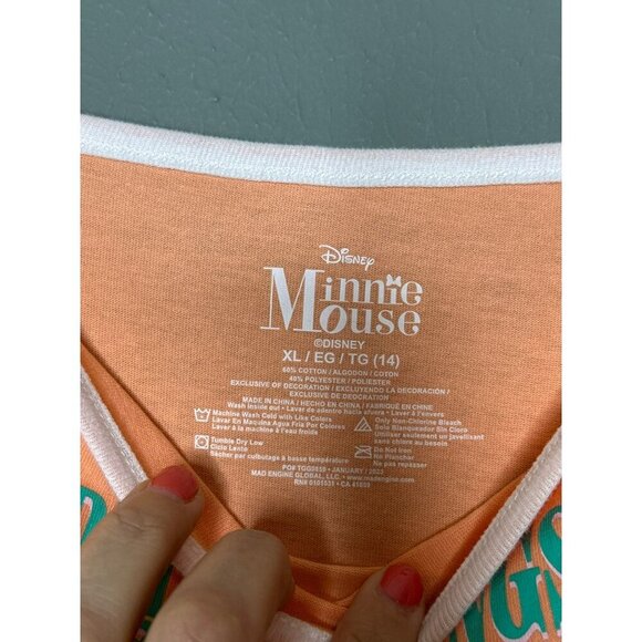 Disney Big Girls XL 14 Mickey Minnie Mouse Palm Springs Tennis Club Romper Short - Picture 4 of 10